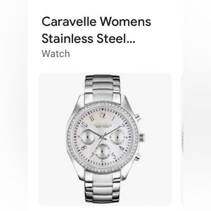Caravelle women’s stainless steel watch